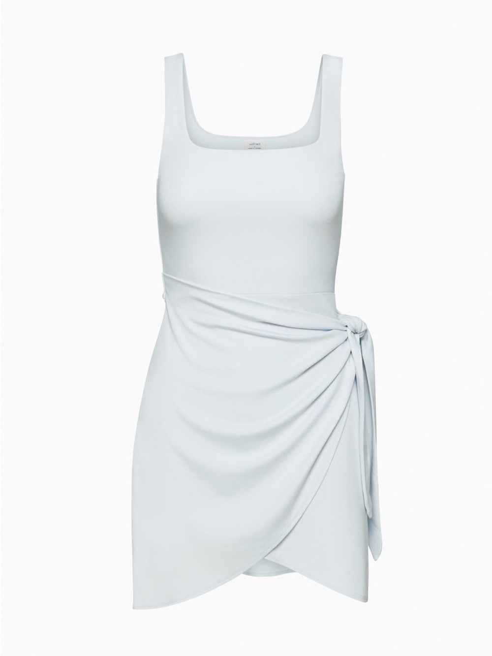 Aritzia Light Blue Mini Wrap Dress